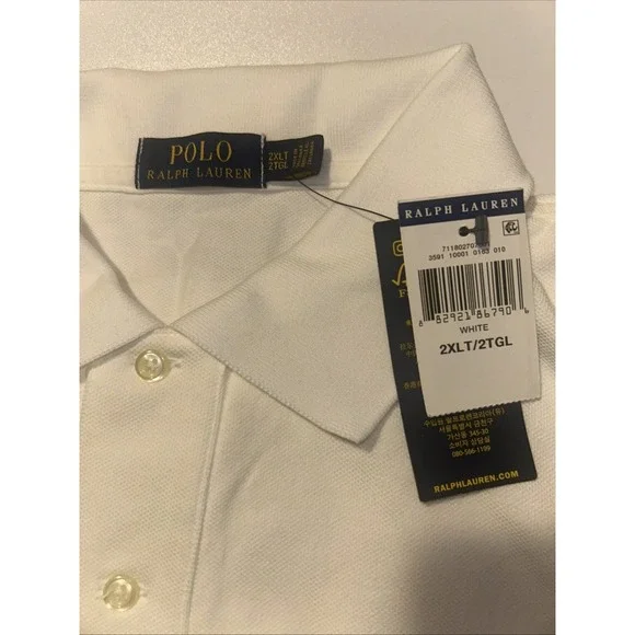 Polo Ralph Lauren Mens White Big Pony #3 Short Sleeve Shirt 2XLT - Picture 2 of 8